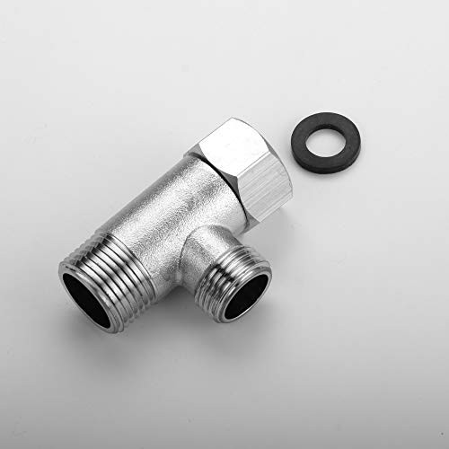 Bidet Connector,SOLID Brass T-adapter, 3-way Tee Connector for Handheld Bidet