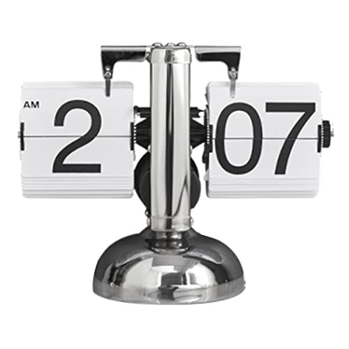 Retro Flip Clock, Cool Split Flap Display Desk Clock, Vintage Auto Flip Table