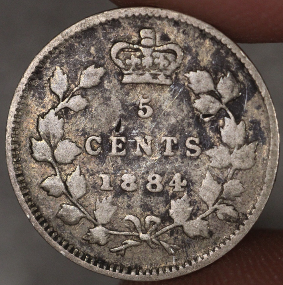 1884 Canada Silver 5 Cents