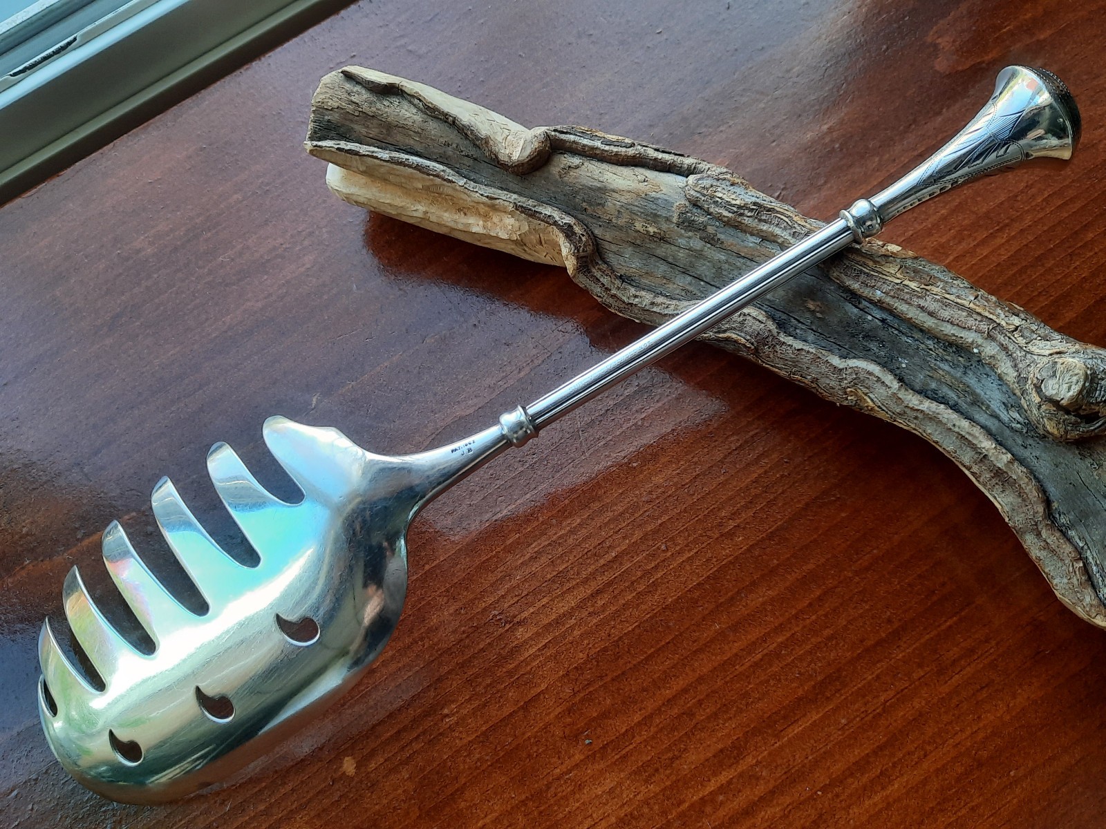 Coin Silver James Bingham Seal Top Macaroni Server, No Mono