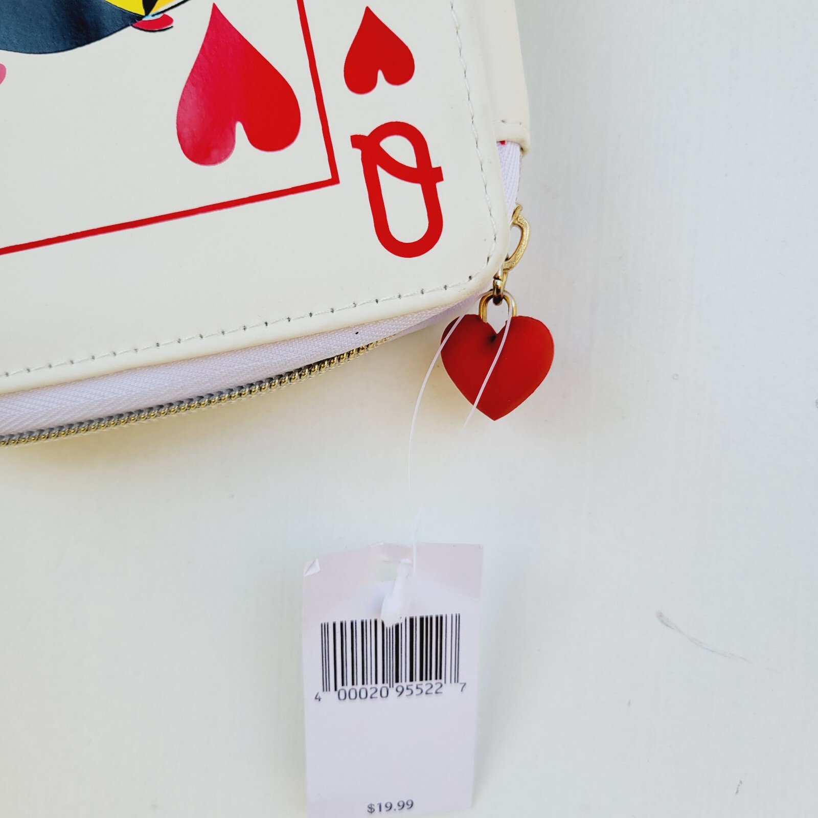 Disney Parks Alice in Wonderland Queen of Hearts Deck of Card Clutch *FLAW READ