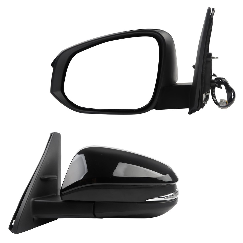 Dasbecan Left Driver Side Mirror Compatible with Toyota Side, Black