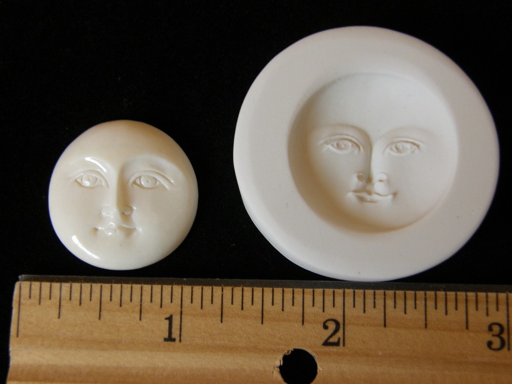 Moon Face Polymer Clay Mold (MD1354)