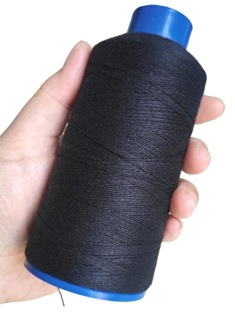 Professional Thick Weaving Thread 100% Polyester Black for Making Wig Sewing Hai