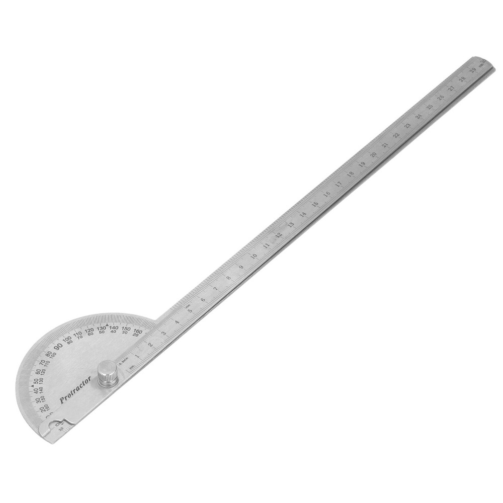 Stainless Steel Angle Protractor Adjustable Measure Tool For Woodworking New↑