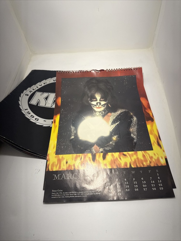 KISS - ALIVE WORLDWIDE 1996 - 1997 TOUR + CALENDAR CONCERT VG+ CONDITION