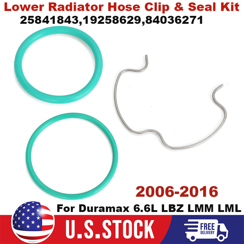 For GM Lower Radiator Hose Clip & Seal Kit 2006-2016 Duramax DHD 500-315 US