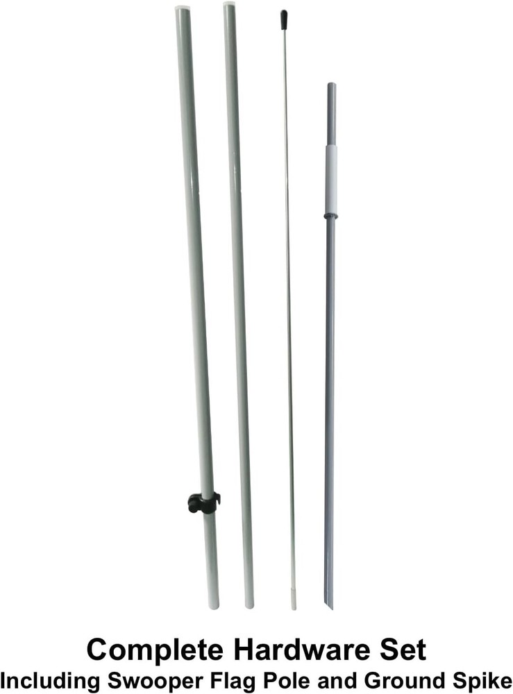 Slots 6 ft Red Single Sided Windless Swooper Feather Flag Set