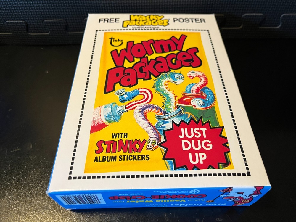 1982 Cookie Crisp (Wormy Packages on back) - Empty custom design display box