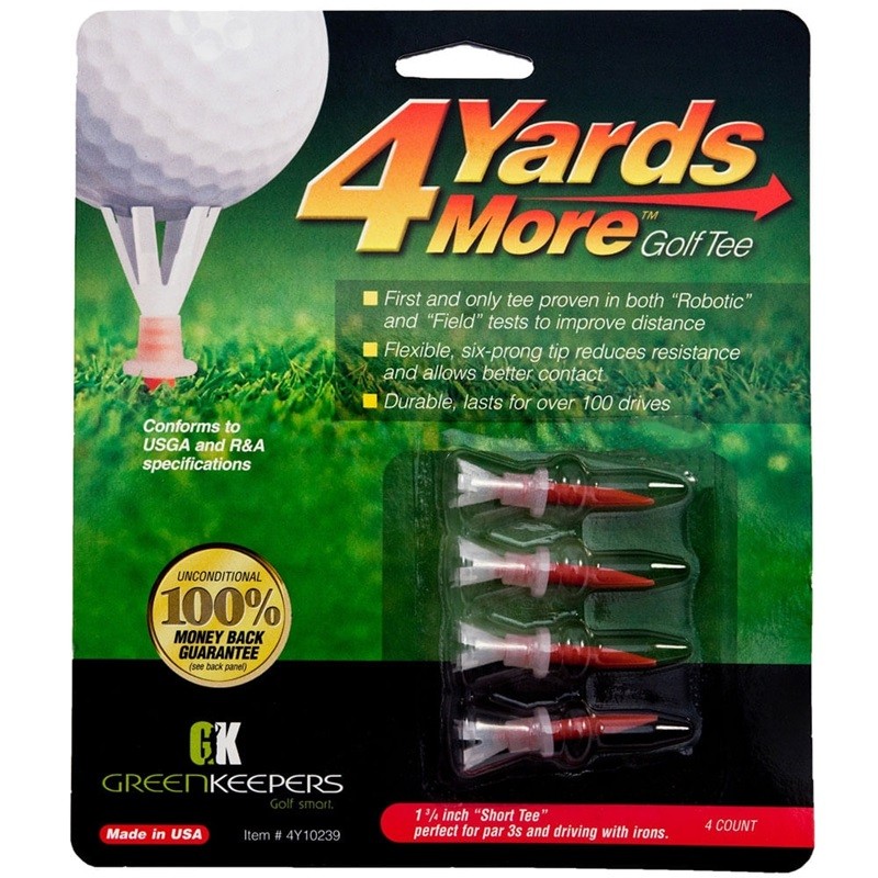 Accelerated Golf 4 Yards More Red Golf Tees New