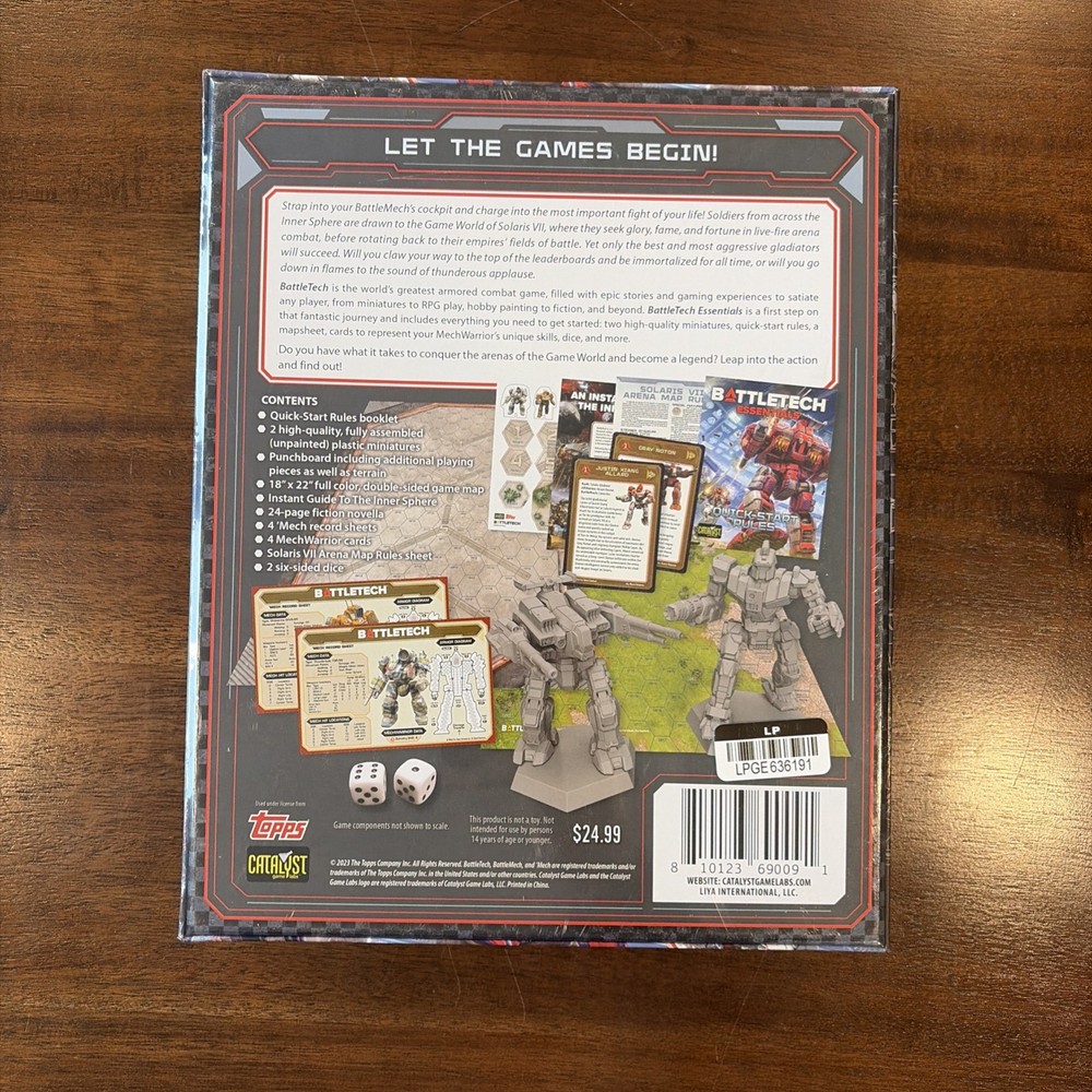 2023 Topps Catalyst Game Labs Battletech Essentials Board Game New Sealed
