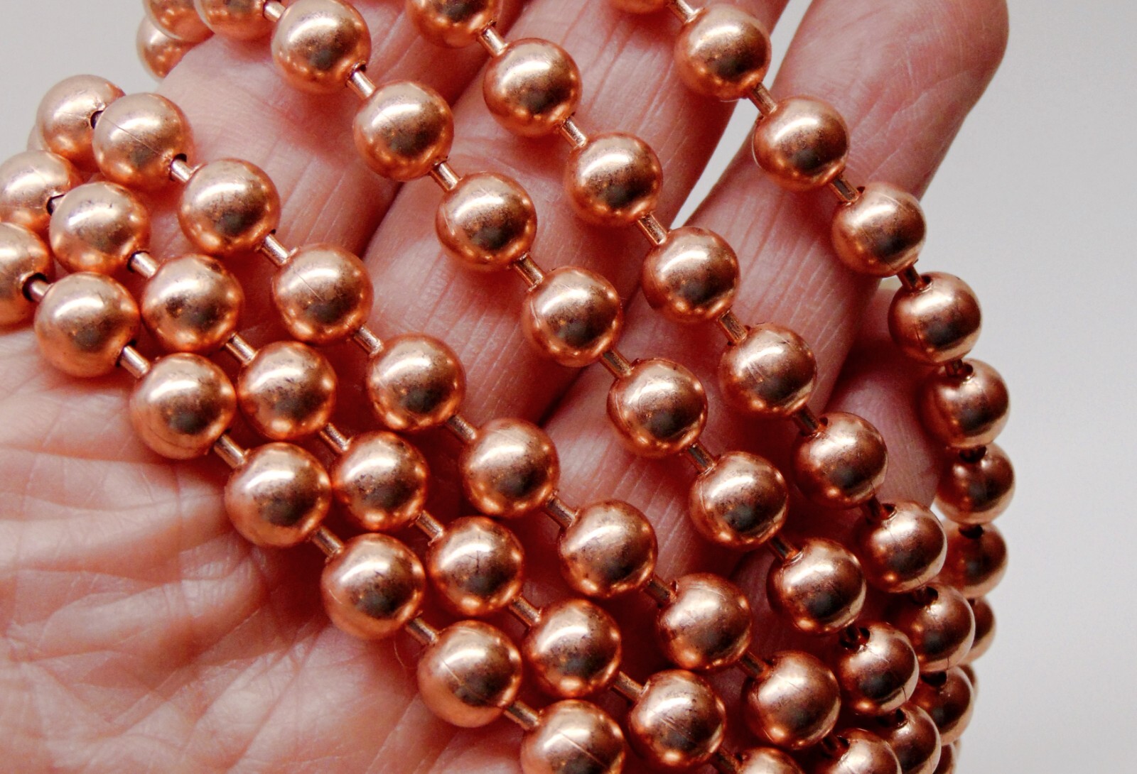 Large 8mm Genuine COPPER Ball Chain Necklaces and/or Bracelets ~ Chunky Beads