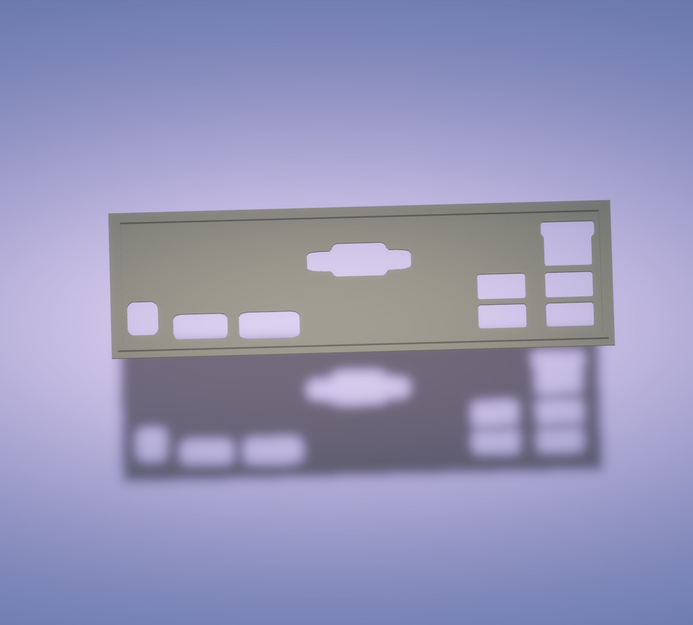 Dell 3050MT Optiplex I/O Shield, 3D Printed, IO Backplate