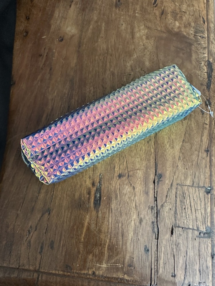 Iridescent Embossed Pencil Pouch