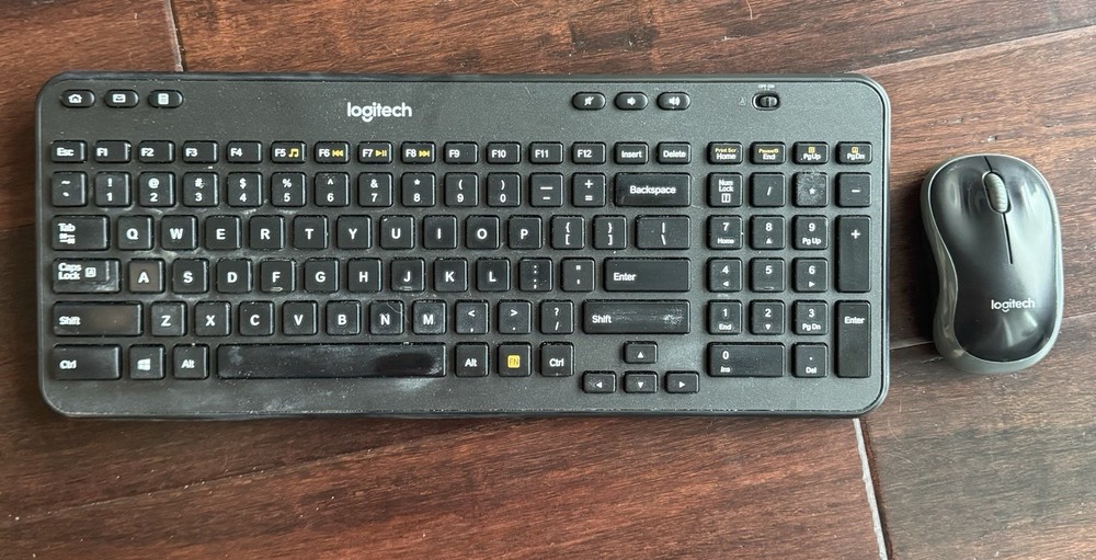 Logitech K360 Wireless Keyboard With Wireless Logitech M185 Mouse