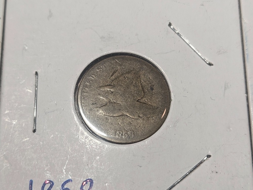 1858 1C Large Letters Flying Eagle Cent