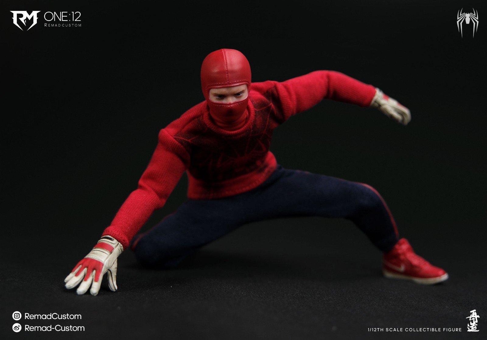 Remad Custom RM-008 Spider Human Wrestler Tobey Maguire 1/12 Action Model Figure