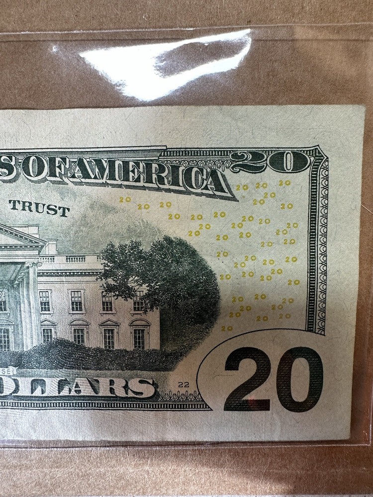 $20 BILL INK ERROR ON NUMBER “3” RARE