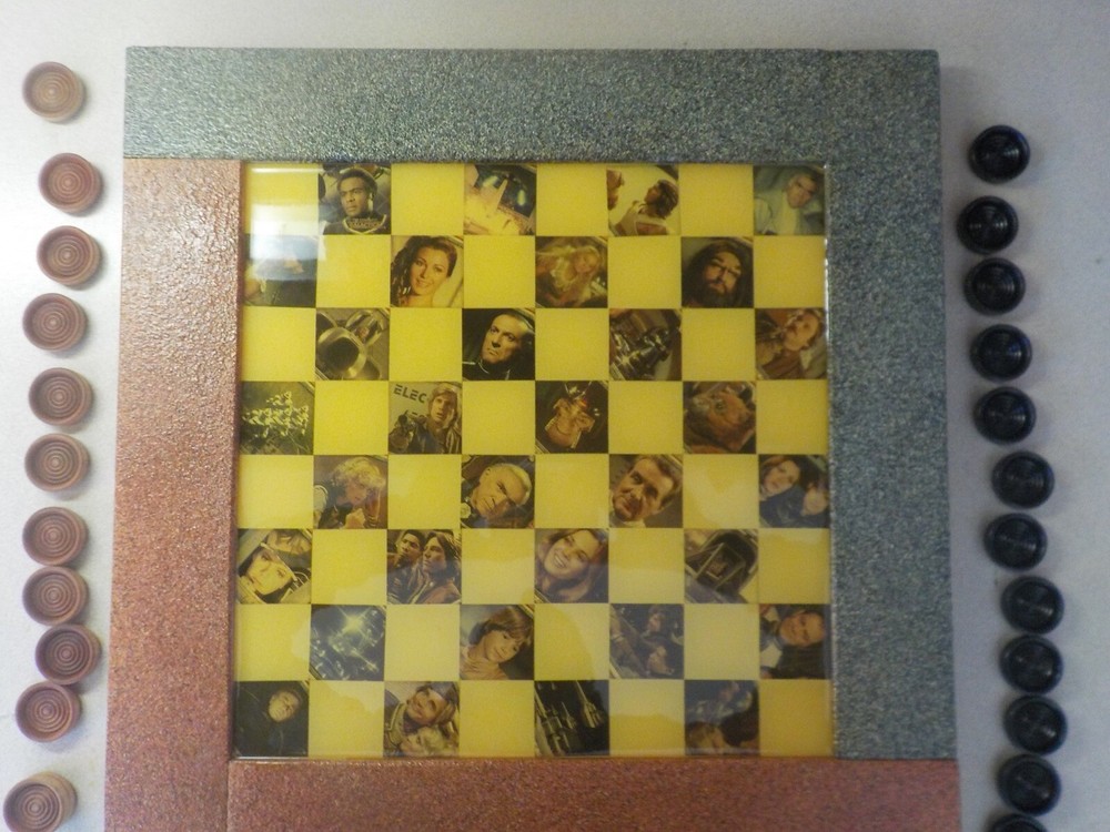 BATTLESTAR GALACTICA Custom Checker Chess Board