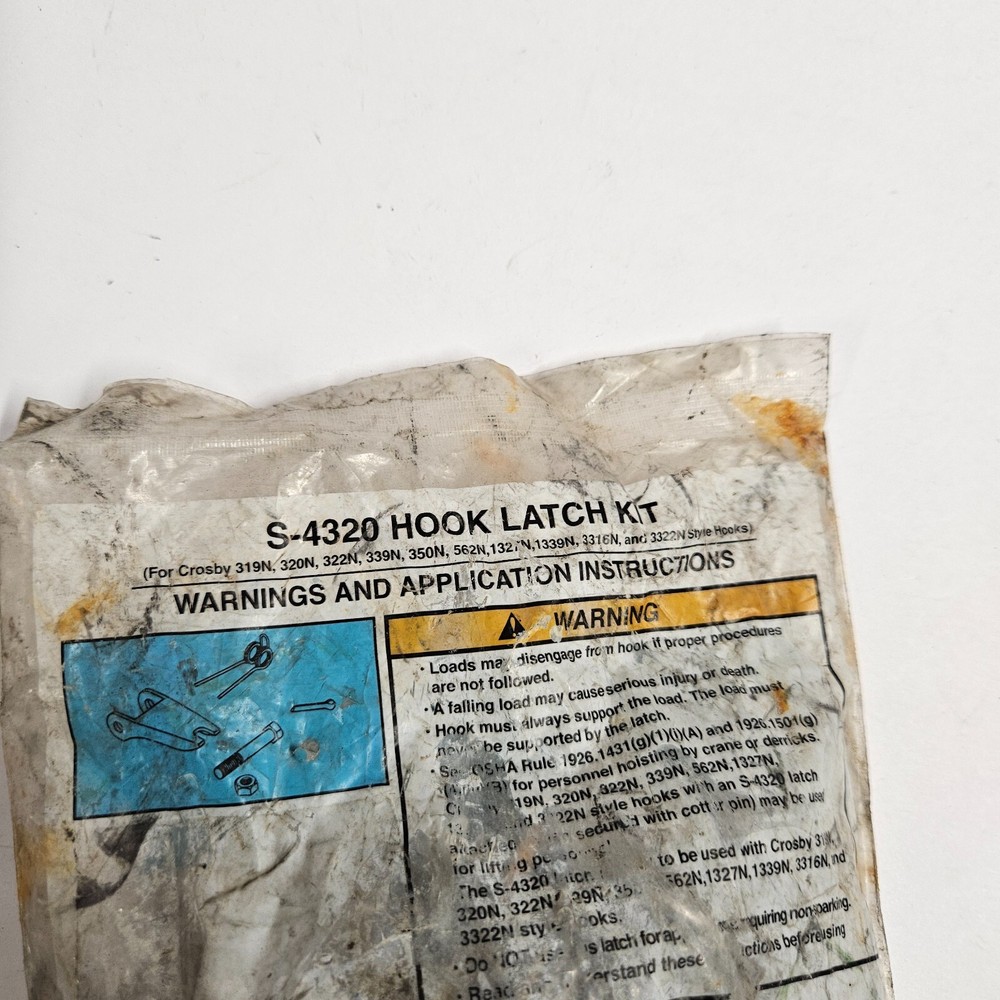 CROSBY LATCH KIT S-4320 NEW OPEN PACKAGE