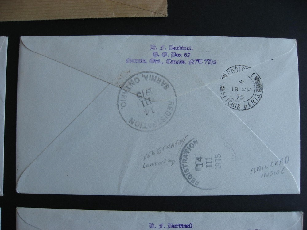 Canada 5 old registered covers