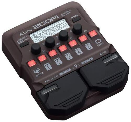 ZOOM A1 FOUR Multi-Effects Pedals Processor for Acoustic Instruments BRAND NEW