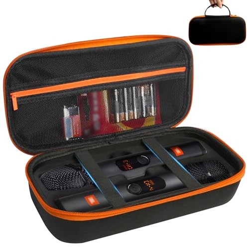 Wireless Microphone Case for 2 – Fits JBL Wireless Microphone Sets, with Built