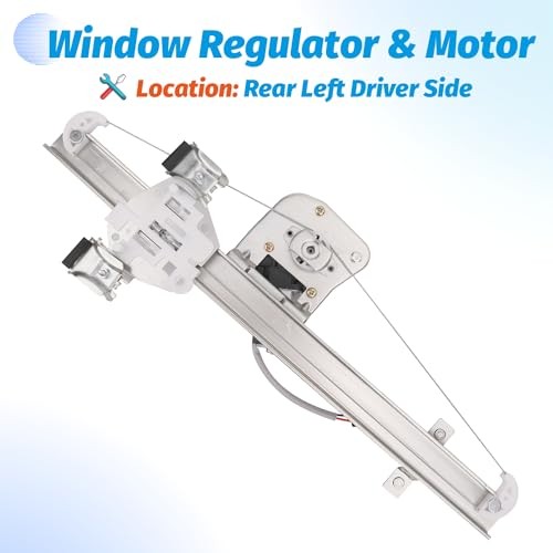 Rear Driver Side Power Window Regulator with Motor Compatible with 2007-2013