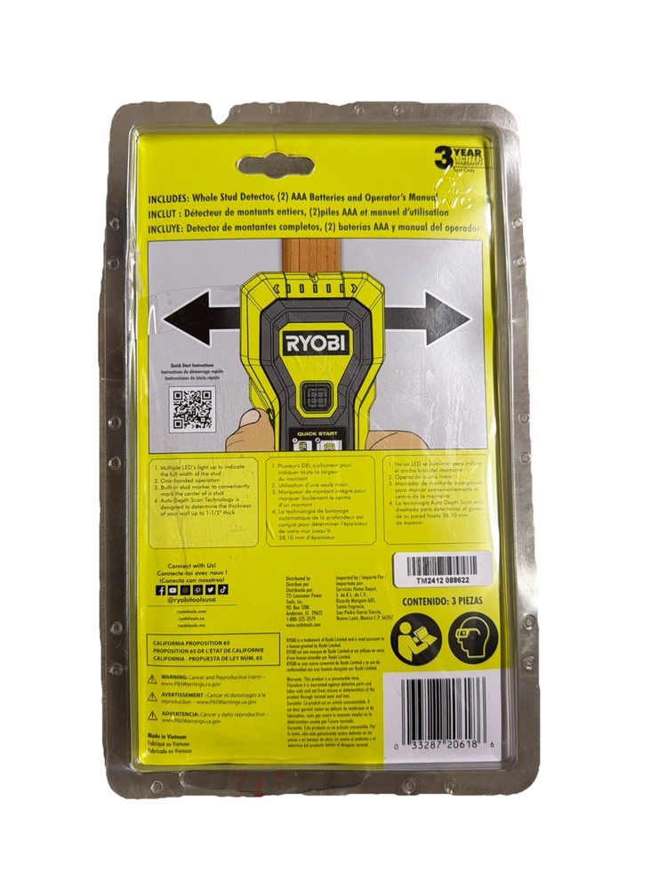 Ryobi Whole Stud Detector - ESF5002