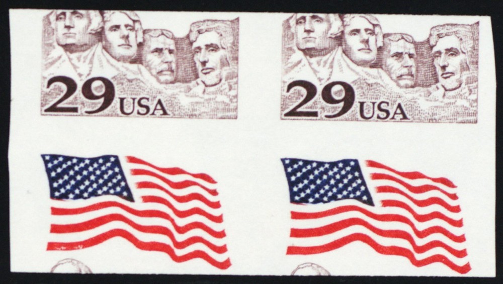 2523b, Mint NH 29¢ Miscut & Imperforate Coil Pair Error - Stuart Katz