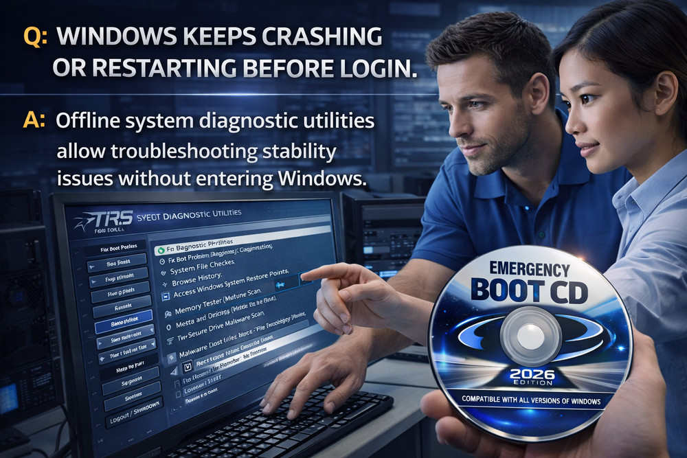 Windows Boot Repair & Recovery DVD | Fix Startup Errors, Disk Diagnostics