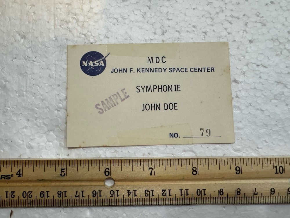 Vintage NASA Sample Guest Pass