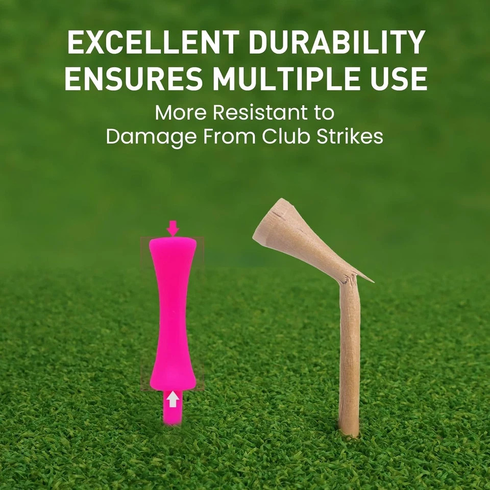 FINGER TEN Plastic Golf Castle Tees Step down Unbreakable Mixed or Same Height V
