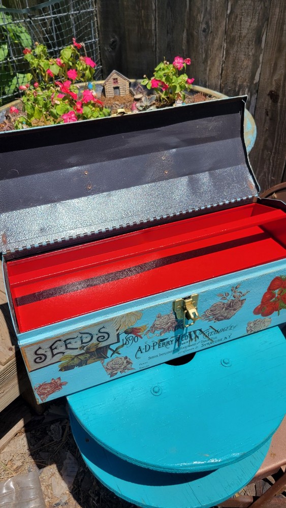 vintage tool box metal