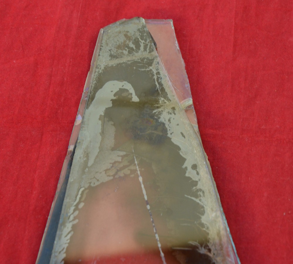 WW2 Original Luftwaffe Junkers Ju88 Cockpit Safety Glass Relic Signed