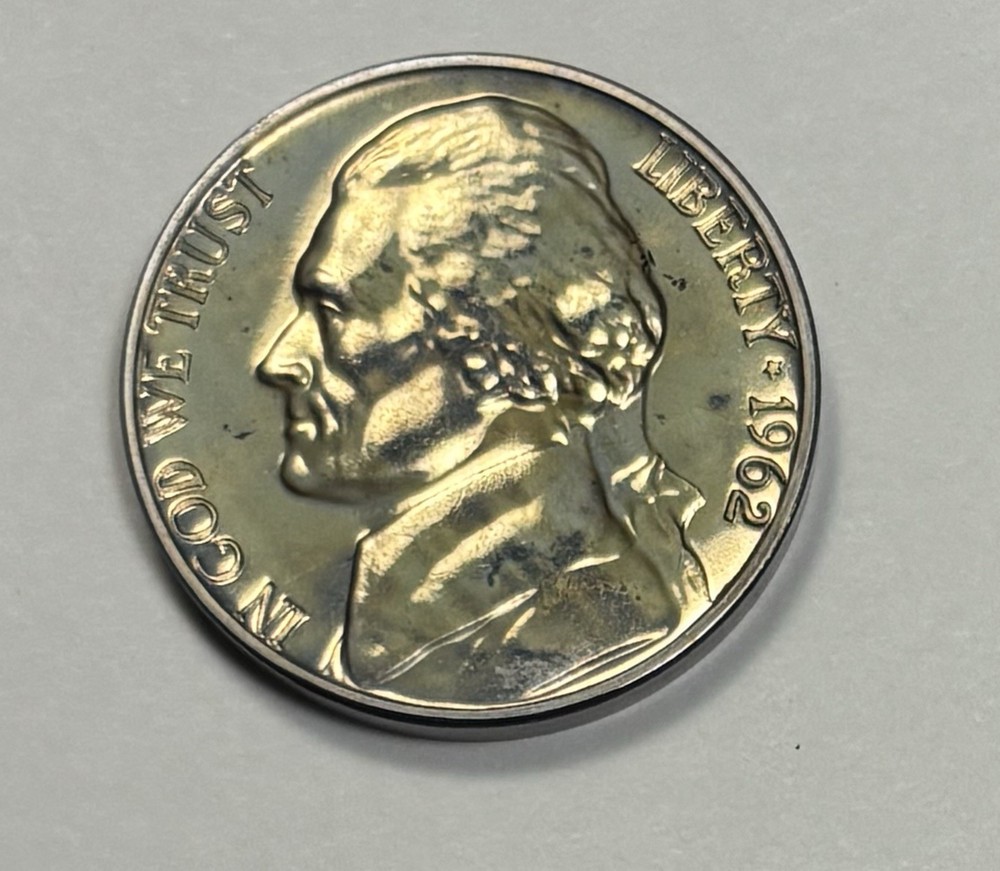 1962 5C (Proof) Jefferson Nickel Raw