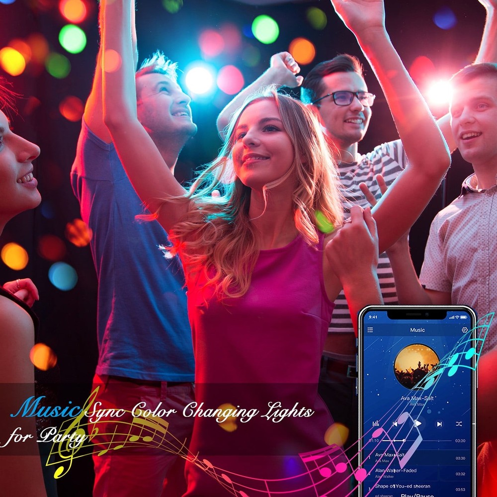 Led Strip Lights, 100Ft Light Strips with App Control Remote,Rgb Led Lights