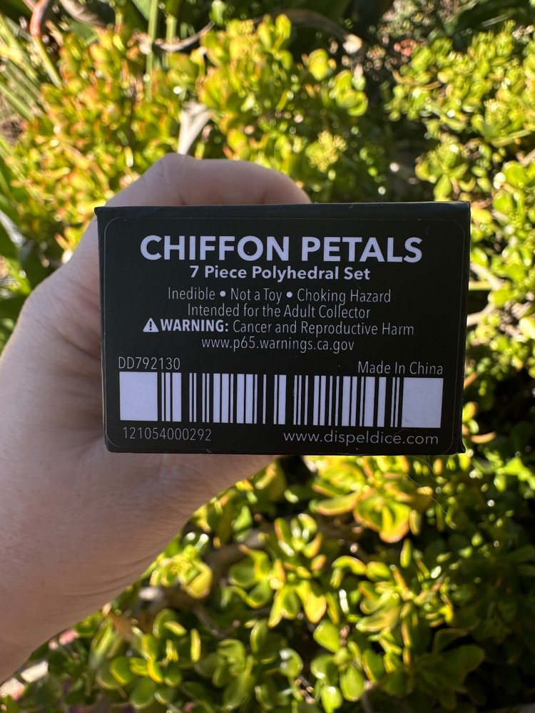 Dispel Dice CHIFFON PETALS 7 pc polyhedral set