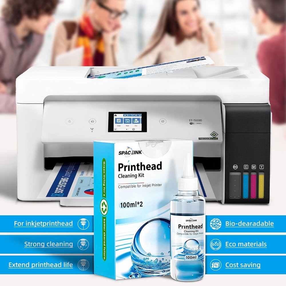 Spaceink Printhead Cleaning kit 200mL for E pson Printer, Printer Cleaning Kit f