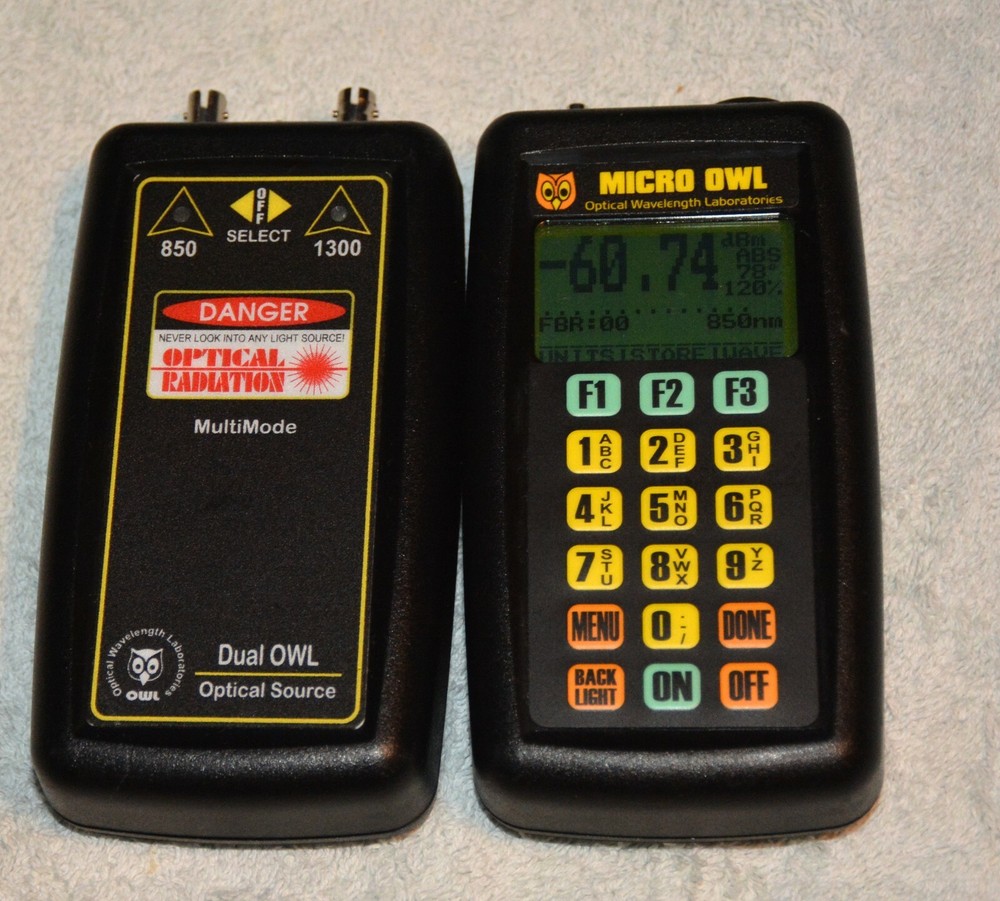 Micro Owl MO-1 ver 1.30e Optical Power Meter and DO-1 Optical Source