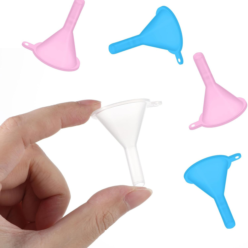 9PCS Plastic Small Funnel, Mini Perfume Funnel Filling Small Tiny Bottles Capsul