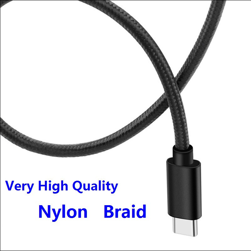 LOT 100pcs 2M Nylon Braid USB Type-C Data Charging Cable For Sony PS5 Controller