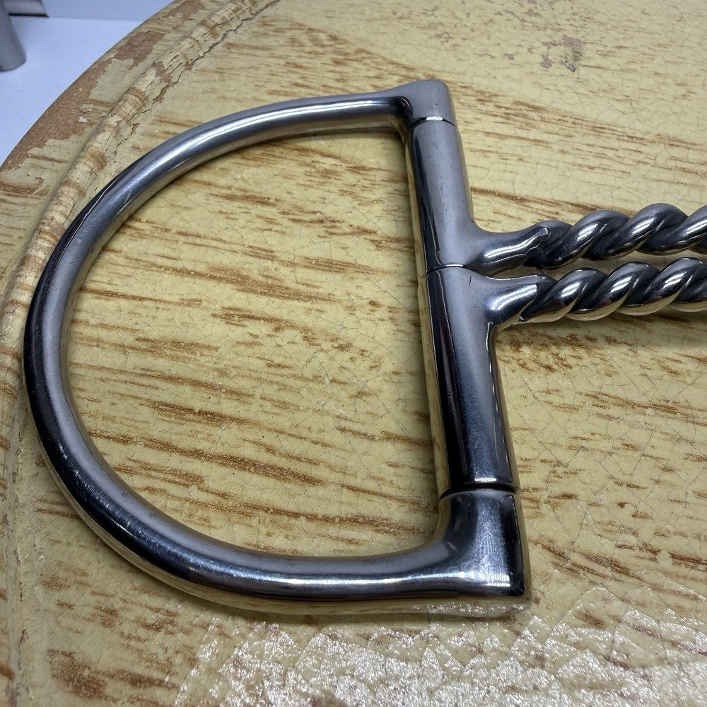 Double Twisted WireBig Dee Ring Snaffle Bit 5" Mouthpiece Coronet