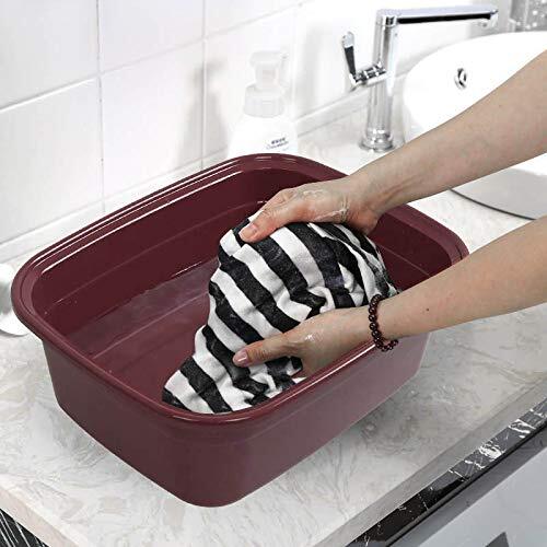 14 Quart Plastic Dish Pan Wine Red 4 Packs