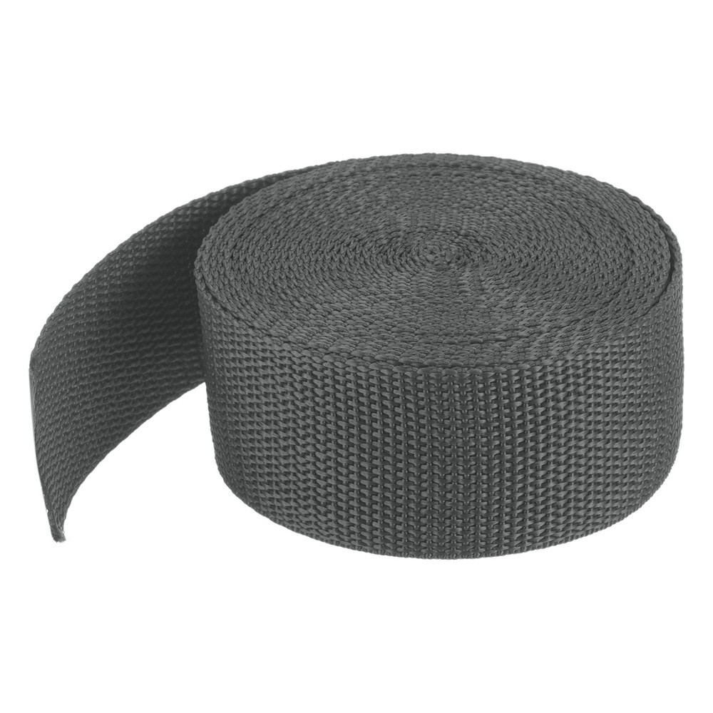 Lightweight Polypropylene Webbing Strap 3.8cm 5 Yard Dark Grey