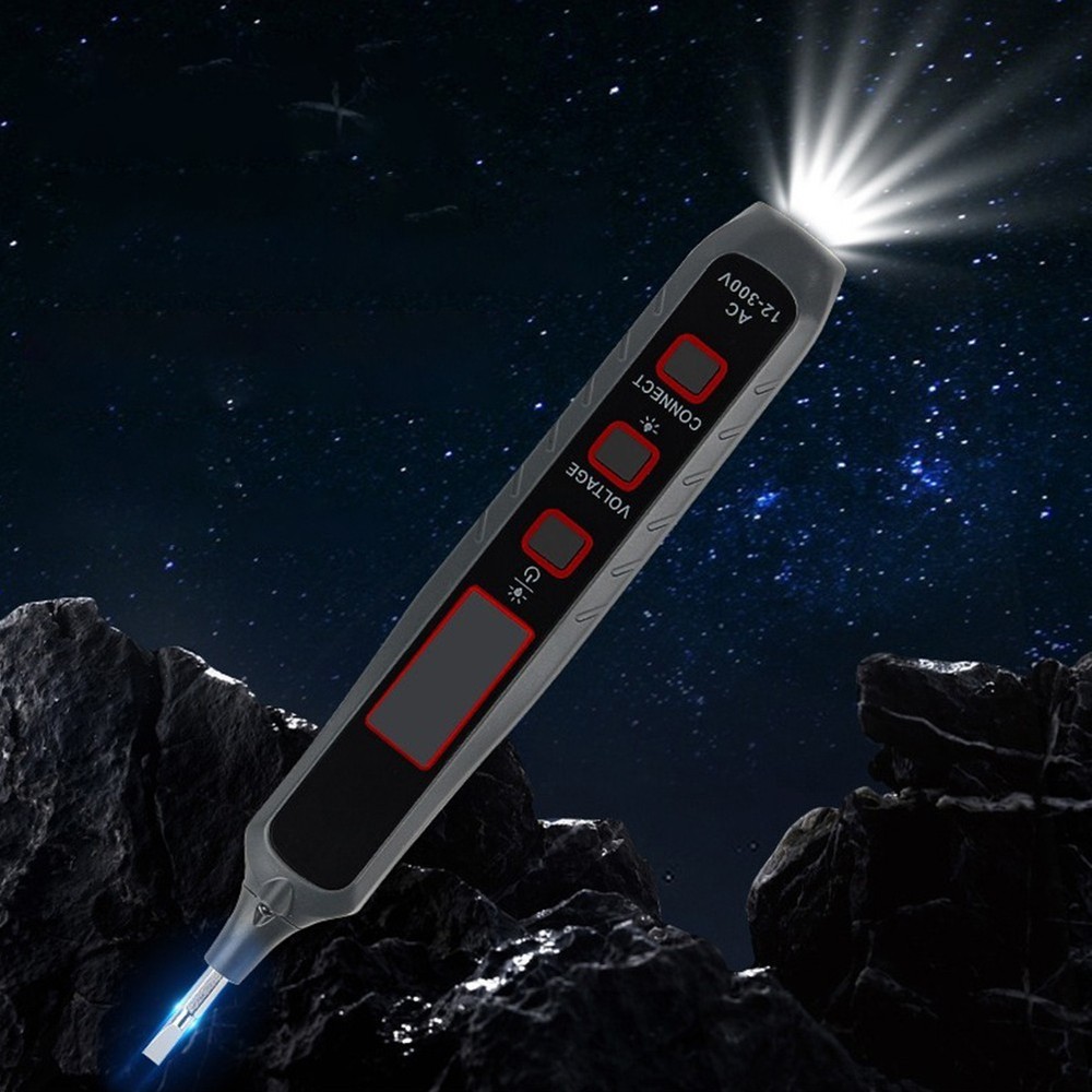 AC Voltage Test Pen with LED Function for Electricians and DIY Enthusiasts