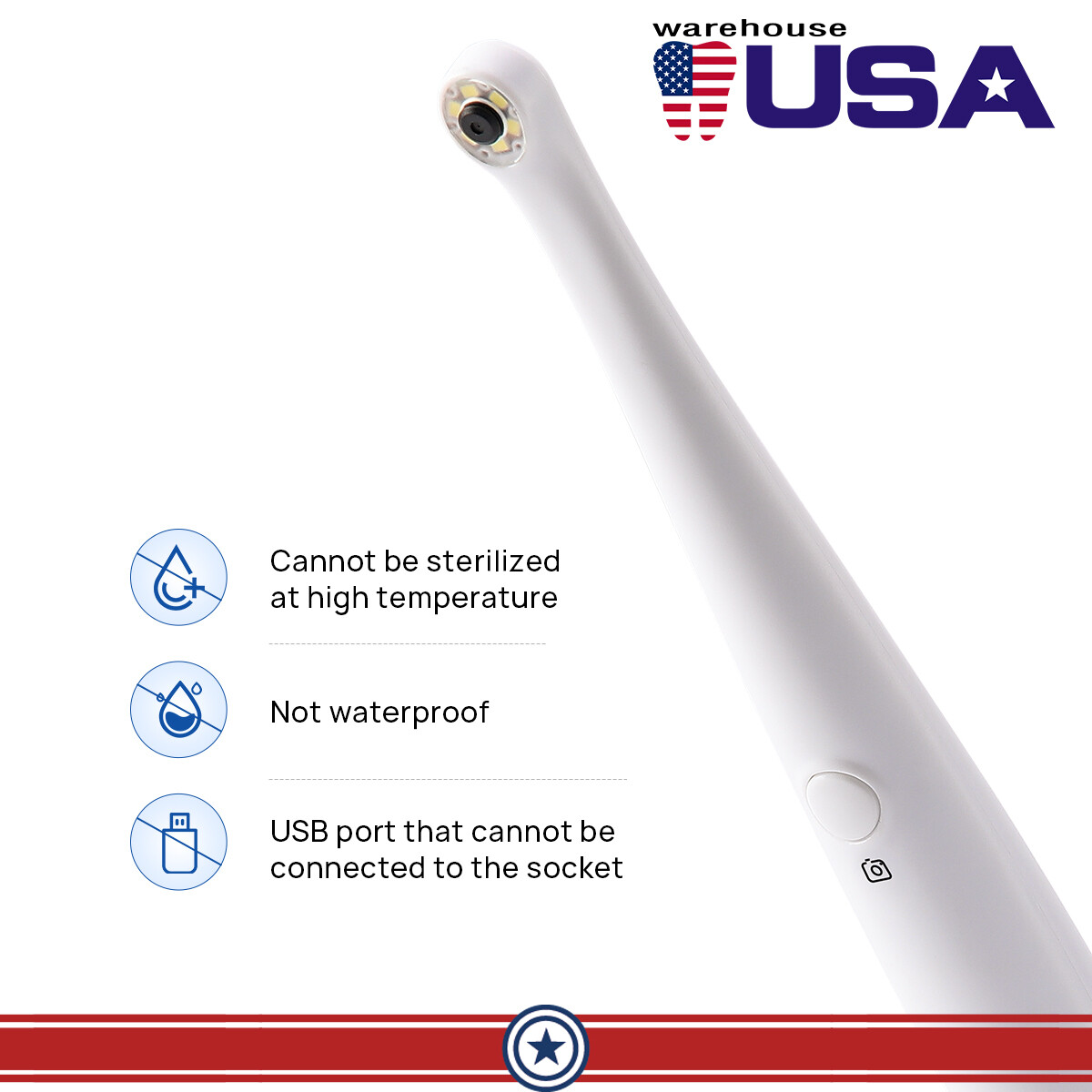 AZDENT Dental USB Intraoral Camera Digital Imaging LED Oral Camera Auto-Focus