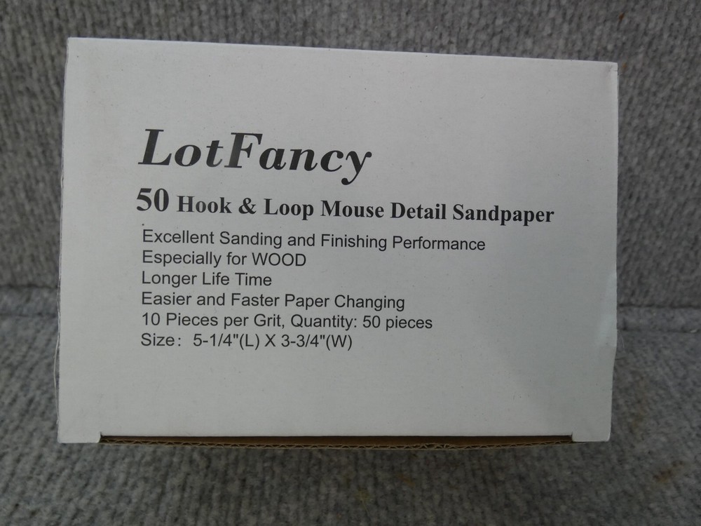MOUSE FINISH SANDER BUFFER POLISHER SANDING PADS 50 HOOK & LOOP SANDPAPER