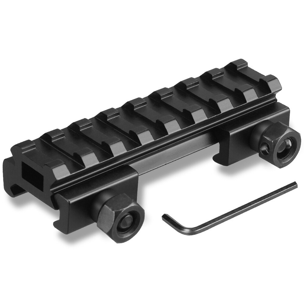 Low Profile Scope Mount Adapter with 20mm Riser Base Dovetail Rail Mount