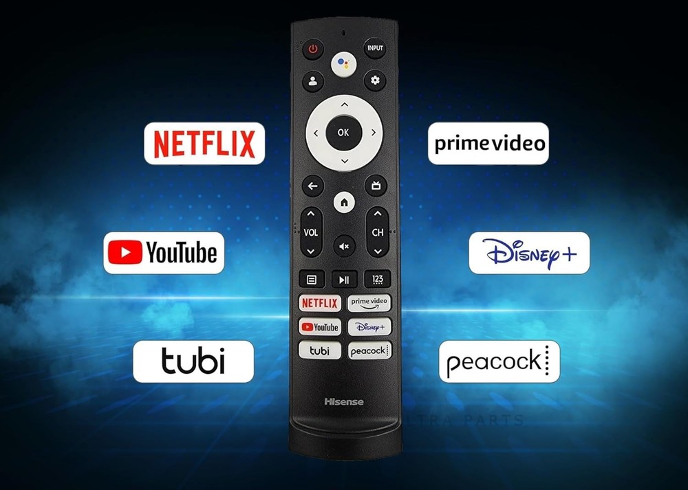 OEM Replacement Remote Control for All Hisense UHD 4K ULED Smart Google Black